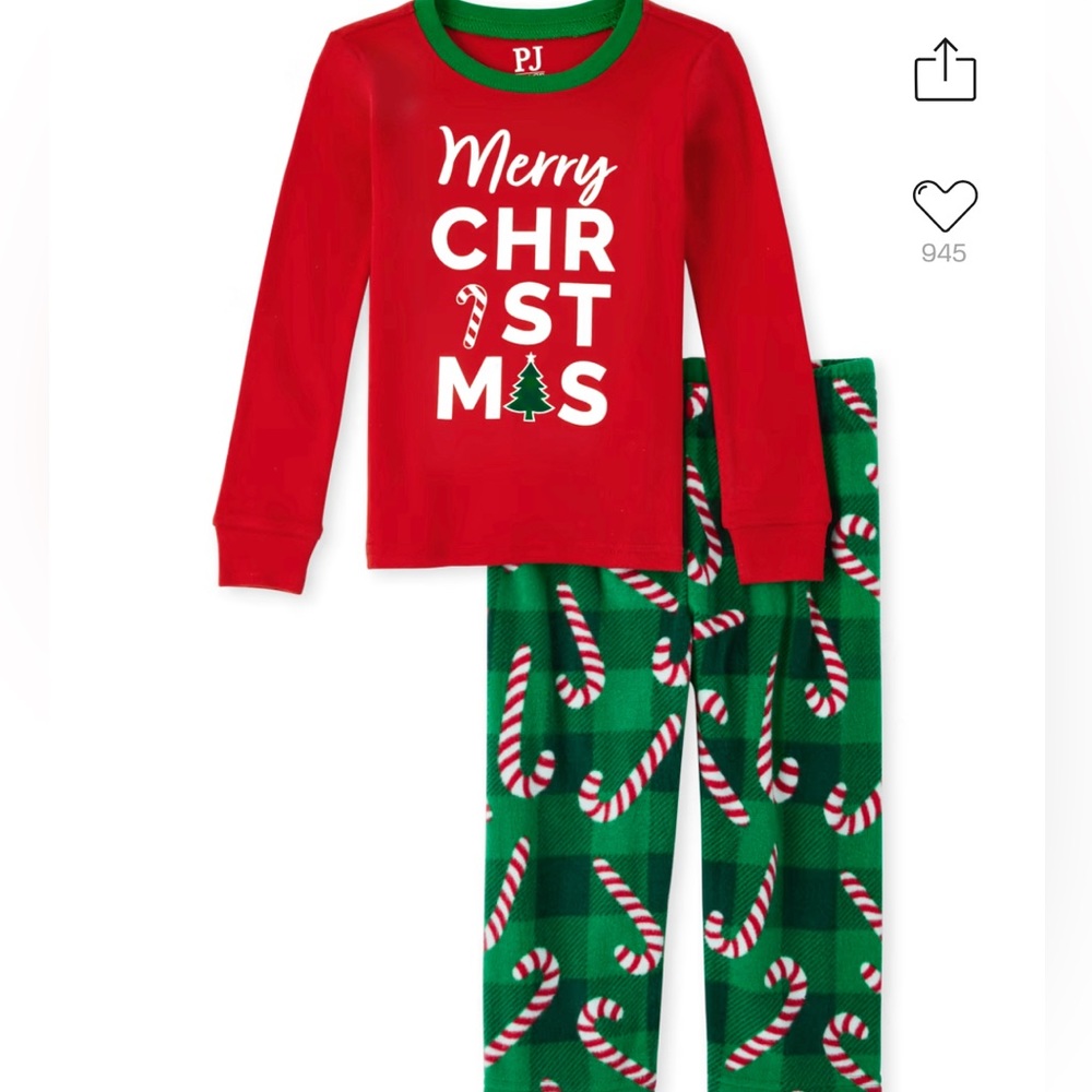 Unisex baby Christmas candy flannel pajama